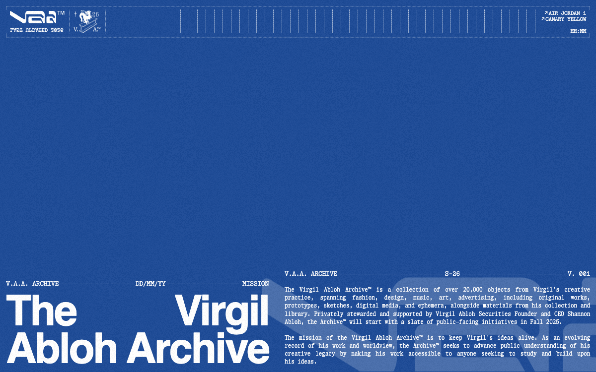 The Virgil Abloh Archive